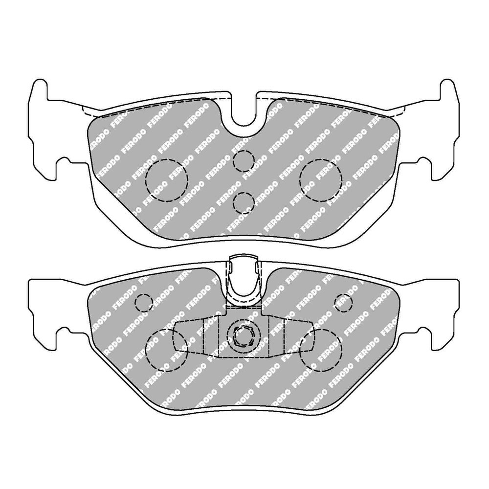 Pastilhas de travão traseiras Ferodo DS Performance para BMW Série 1 120d Coupé 10.07 - pinça ATEArray