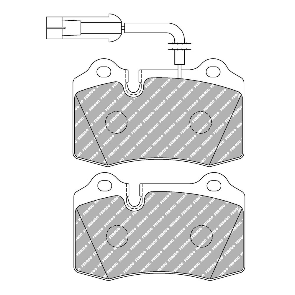 Pastillas de freno Ferodo DS Performance trasero para ALFA ROMEO 156 3.2 GTA 03.02 - 09.05 pinza BREMBOArray
