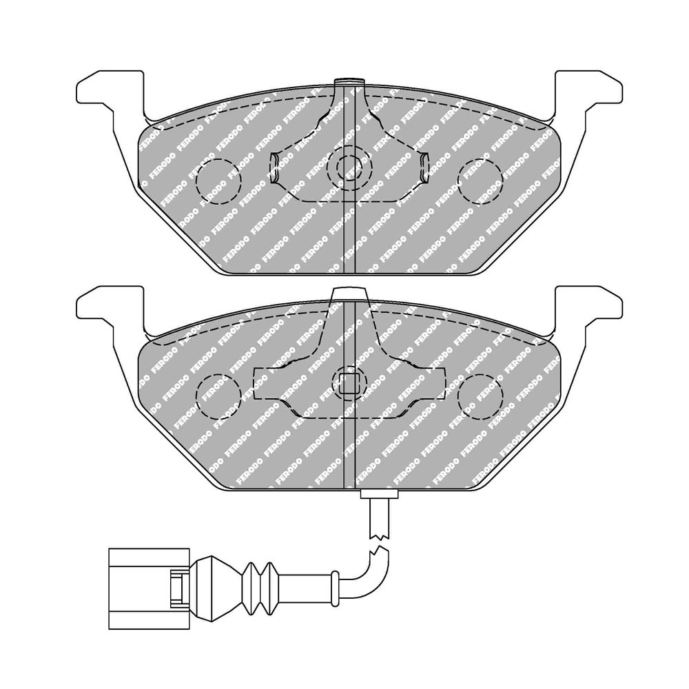 Pastilhas de travão traseiras Ferodo DS Performance para AUDI A2 1.4 i 02.00 - 08.05 caliper ATEArray