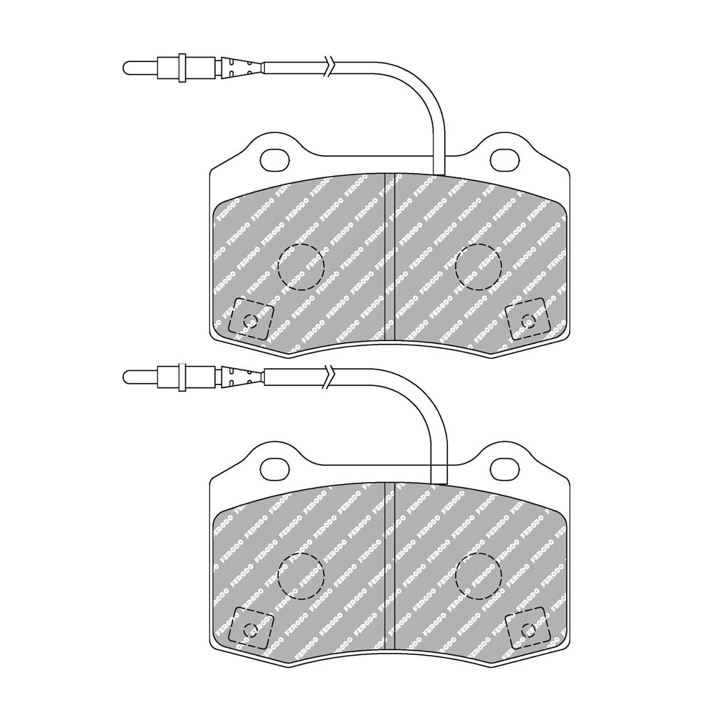 Pastilhas de travão traseiras Ferodo DS Performance para Peugeot 406 (8C) V6 caliper BREMBOArray
