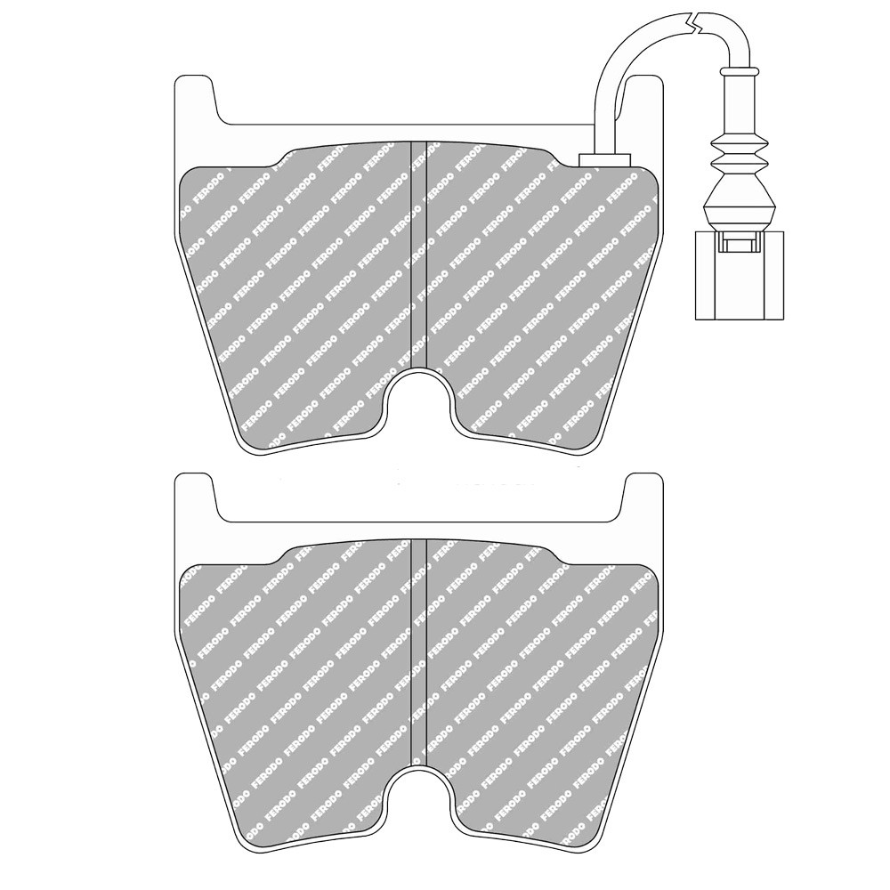 Pastilhas de travão Ferodo DS Performance traseiras para AUDI RS3 RS3 quattro 04.17 - pinça BREMBOArray