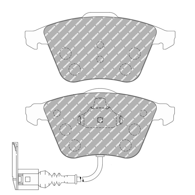 Pastilhas de travão traseiras Ferodo DS Performance para AUDI A3 1.2 TSI 04.10 - 08.12 ATEArray