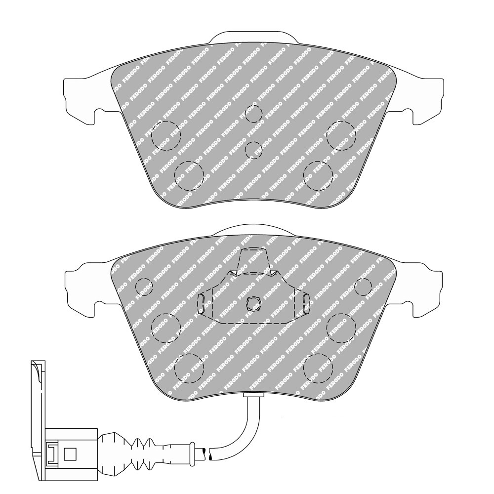 Pastillas de freno Ferodo DS Performance trasero para AUDI A3 1.2 TSI 04.10 - 08.12 pinza ATEArray