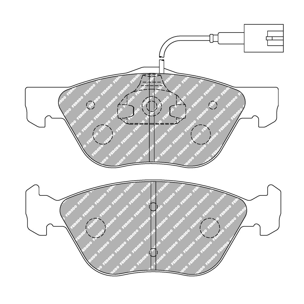 Pastilhas de travão traseiras Ferodo DS Performance para ALFA ROMEO 145 2.0 16V Quadrifoglio 03.98 - 01.01 caliper ATEArray