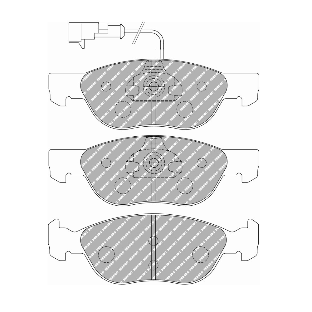 Pastillas de freno Ferodo DS Performance trasero para ALFA ROMEO 145 1.9 TD 01.97 - 02.99 pinza ATEArray