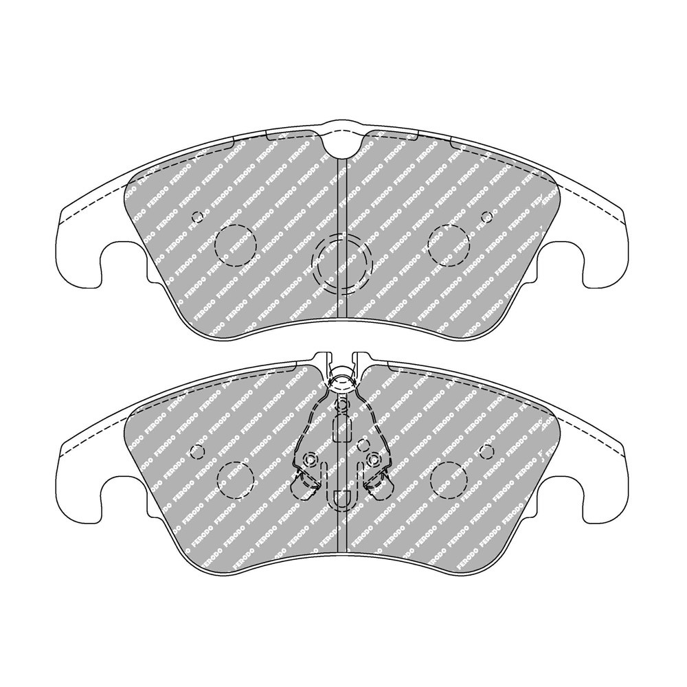 Pastilhas de travão traseiras Ferodo DS Performance para AUDI A4 2.0 TDI 08.08 - pinça LUCAS/TRWArray