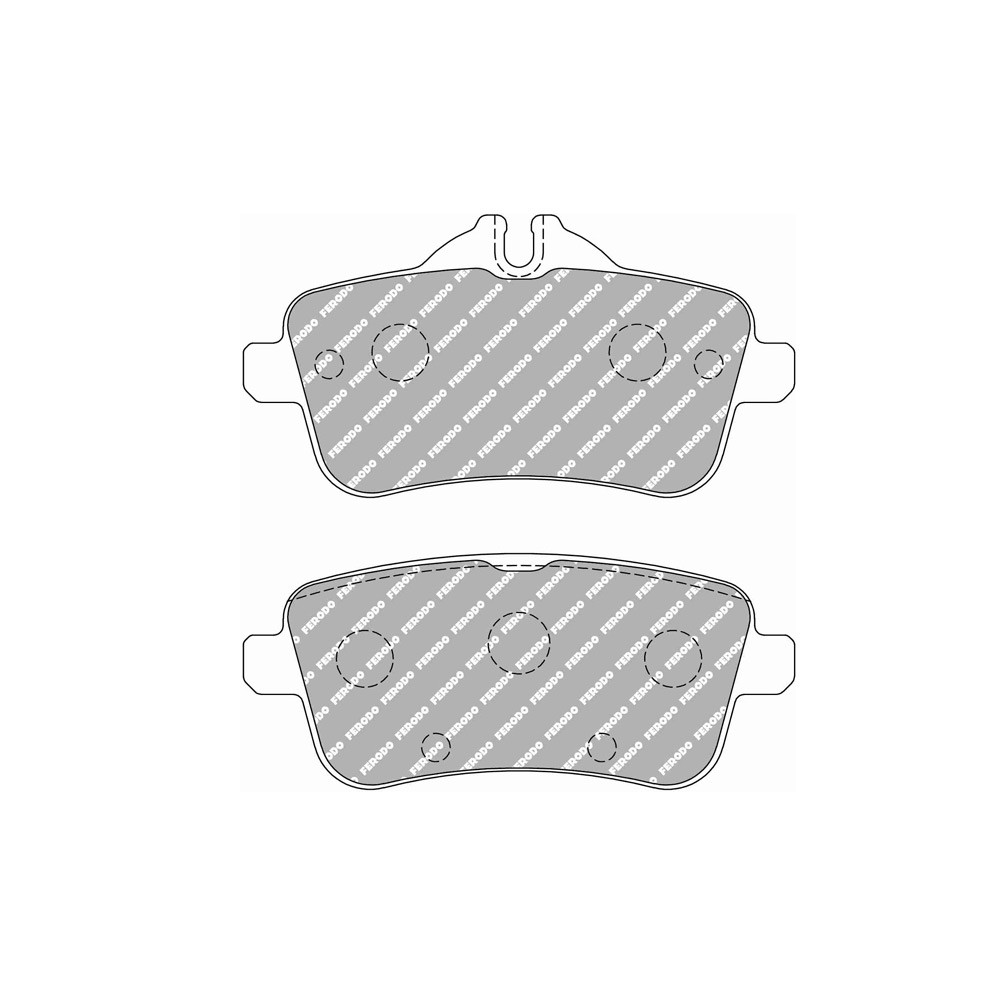 Pastilhas de travão traseiras Ferodo DS Performance para MERCEDES A-CLASS A 45 AMG 4-matic 06.13 - 06.15 pinça LUCAS/TRWArray