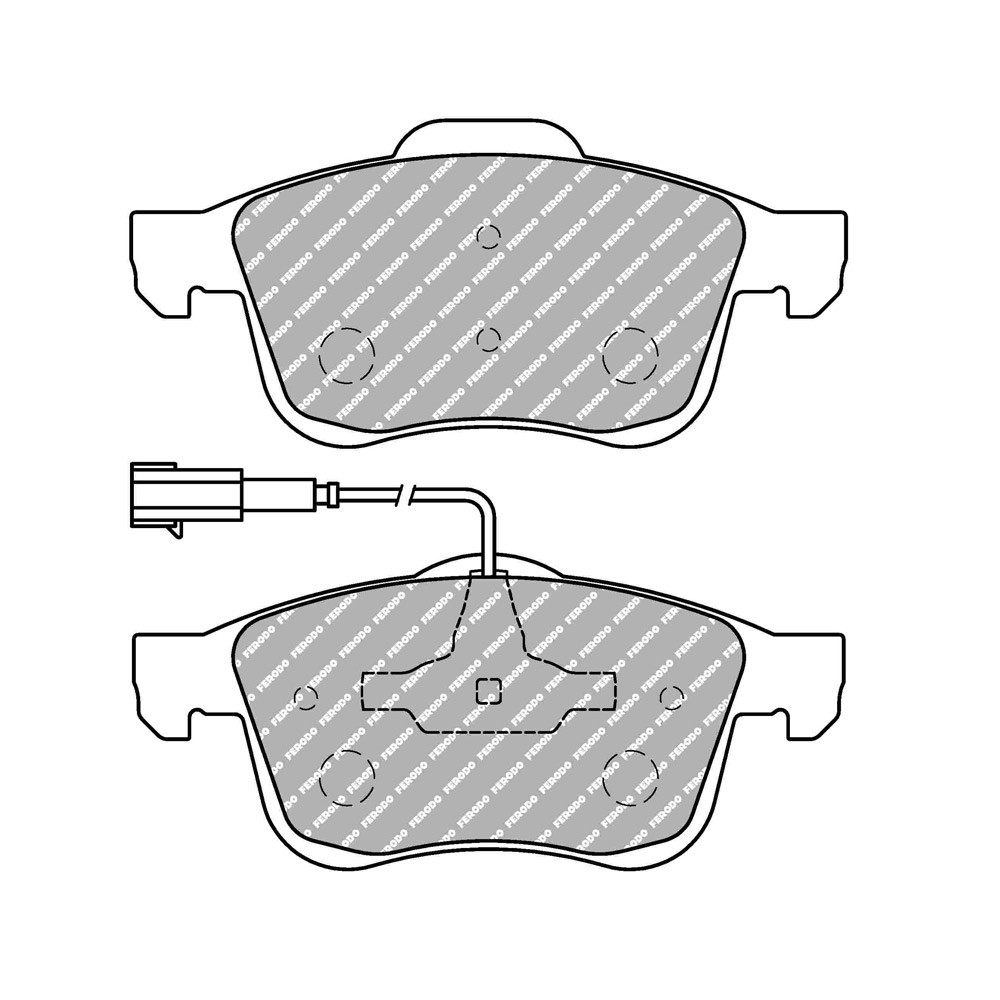 Pastilhas de travão traseiras Ferodo DS Performance para ALFA ROMEO 159 1.9 1.9 JTS 09.05 - 11.11 caliper ATEArray