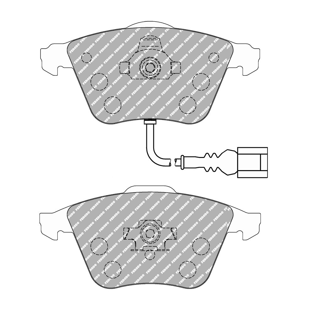 Pastilhas de travão traseiras Ferodo DS Performance para AUDI A3 3.2 quattro 09.05 - 12.09 ATEArray