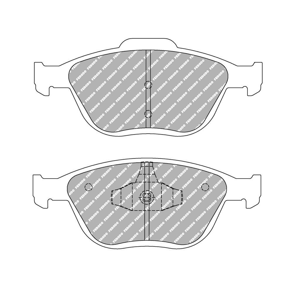 Pastillas de freno Ferodo DS Performance trasero para FORD Fiesta 2.0 ST150 01.05 -  pinza ATEArray
