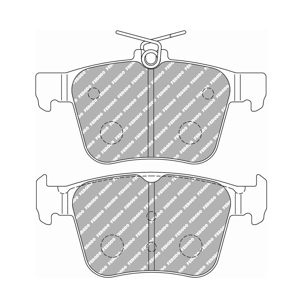 Pastilhas de travão traseiras Ferodo DS Performance para AUDI A3 S3 quattro 02.13 - pinça ATEArray