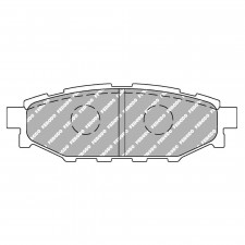 Pastilhas de travão traseiras Ferodo DS2500 para SUBARU Forester 2.0 AWD 01.08 - Pinça AKEBONO