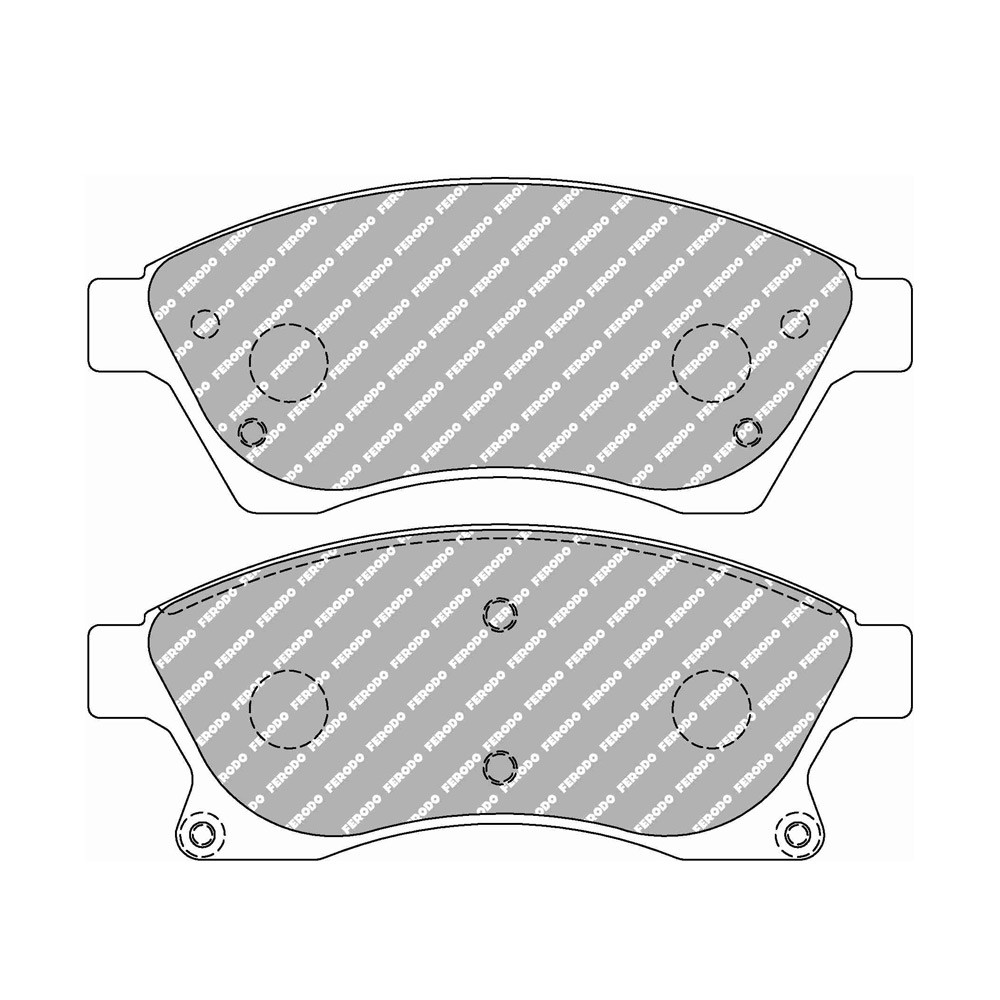 Pastilhas de travão Ferodo DS2500 dianteiras para CHEVROLET Aveo 1.2 03.11 - pinça MANDOArray