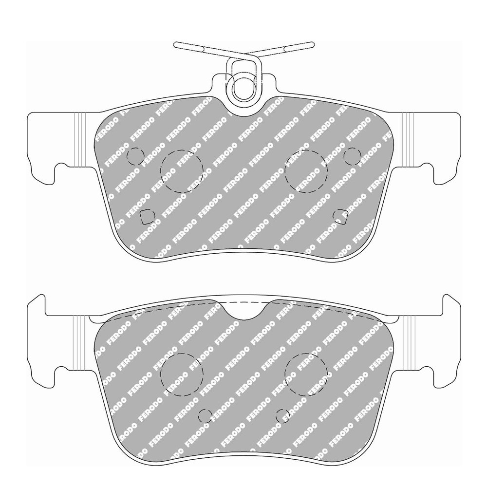 Pastilhas de travão traseiras Ferodo DS2500 para HONDA Civic 1.0 VTEC (FK6) 02.17 - pinça BREMBOArray