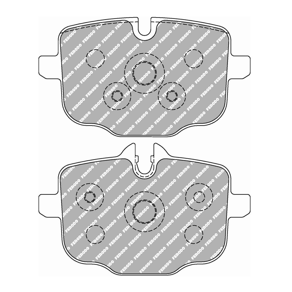 Pastilhas de travão traseiras Ferodo DS2500 para BMW Série 530 d 01.09 - 08.11 pinça LUCAS/TRWArray