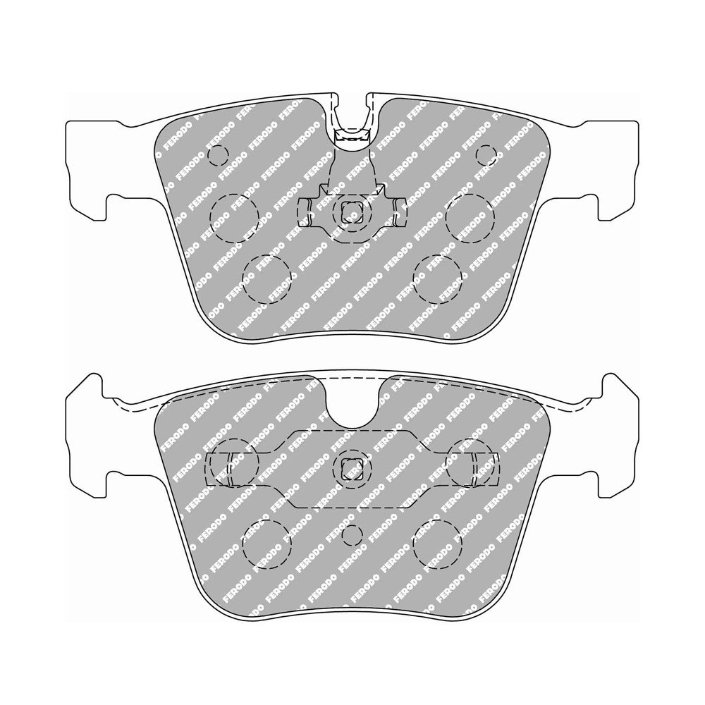 Pastilhas de travão traseiras Ferodo DS2500 para MERCEDES M-CLASS ML 63 AMG 4-matic (164.177) 01.06 - 12.11 caliper ATEArray