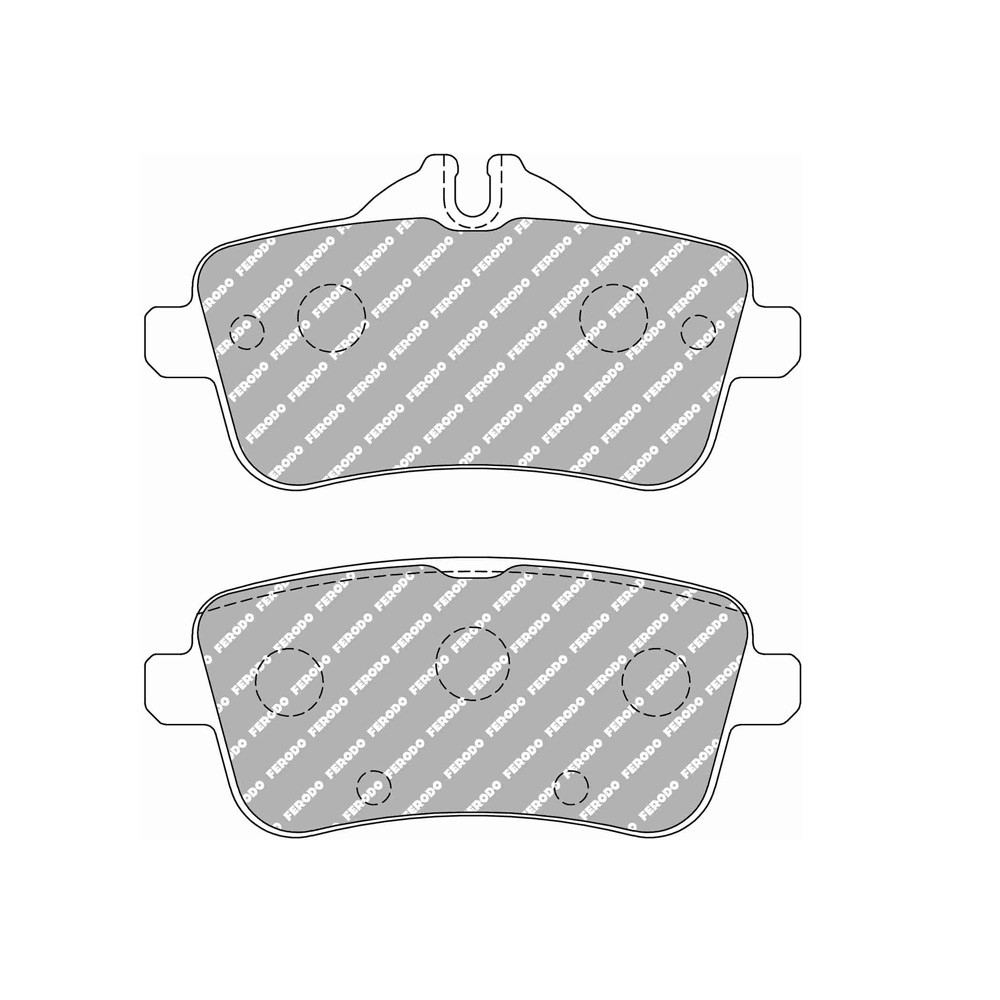 Pastilhas de travão traseiras Ferodo DS2500 para MERCEDES A-CLASS A 45 AMG 4-matic (176.052) 06.13 - 06.15 pinça LUCAS/TRWArray