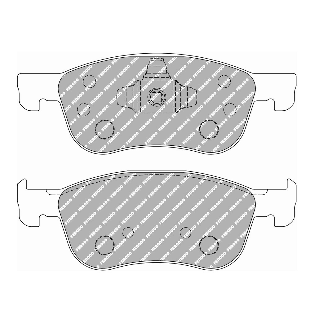 Pastilhas de travão dianteiras Ferodo DS2500 para FORD Fiesta 1.0 EcoBoost 01.17 - pinça ATEArray