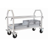 Carro para neumáticos plegable gris con rueda en polipropileno y caucho