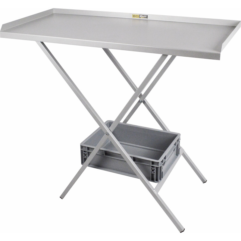 Mesa de aço dobrável cinzentaArray