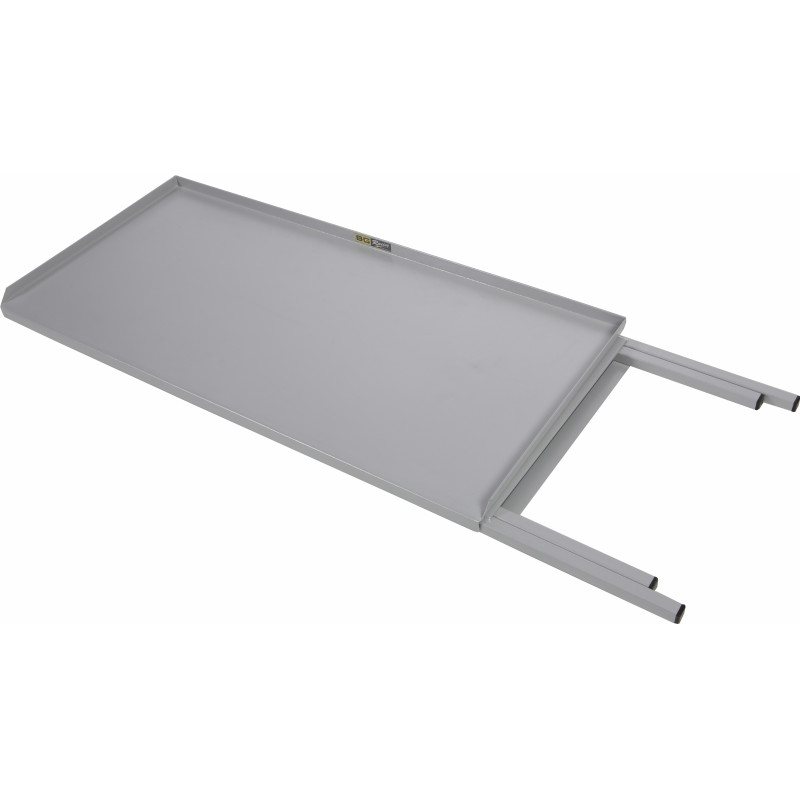 Mesa de aço dobrável cinzentaArray