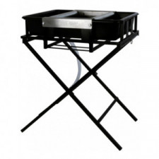 Soporte limpieza de ruedas acero negro