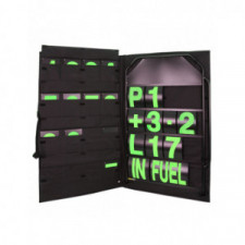 Kit pizarra amplia aluminio negro cifras verdes con bolsa