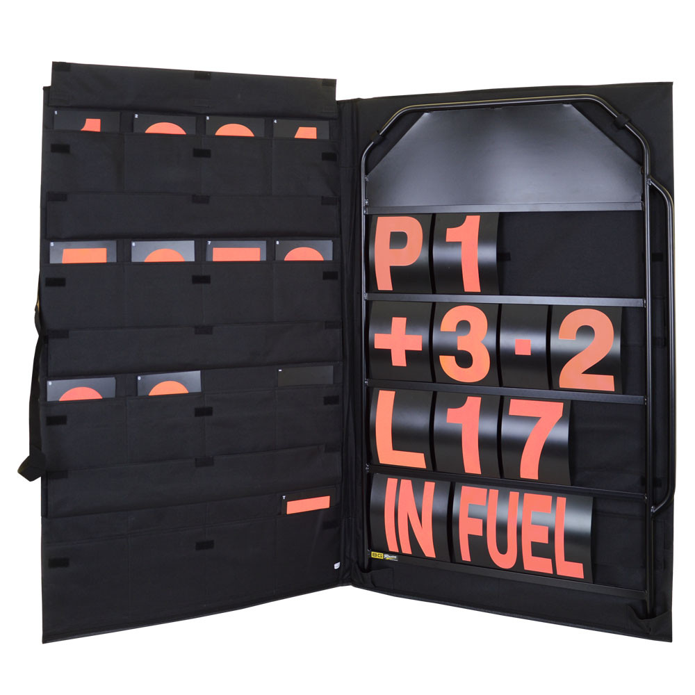 Kit señalización aluminio negro cifras naranjas con bolsa para competición - GT2i EspañaArray