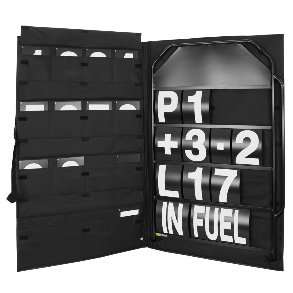 Kit señalización aluminio negro cifras blancas con bolsa y panel grande - GT2i EspañaArray