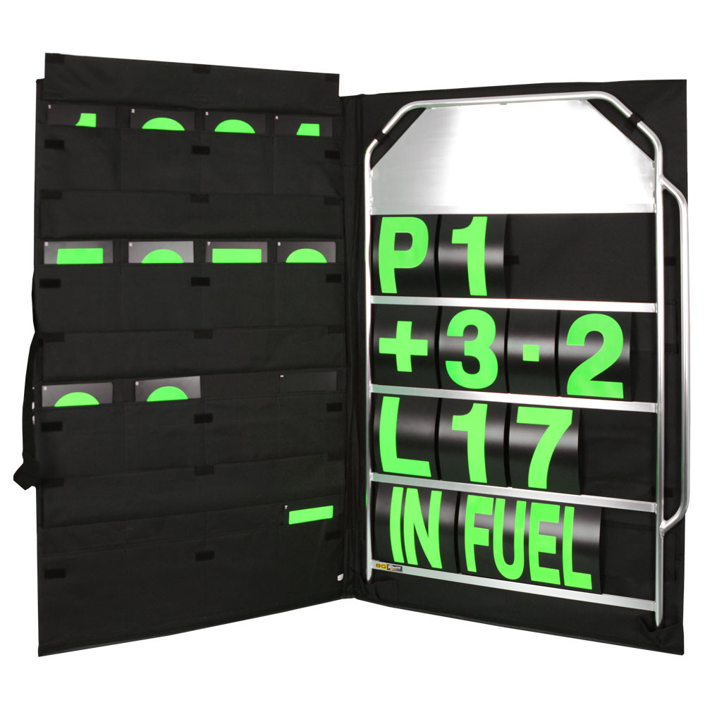 Kit señalización aluminio grande cifras verdes con bolsa B-G Racing - GT2i EspañaArray