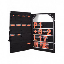 Kit de quadro negro largo em alumínio com figuras cor de laranja e saco