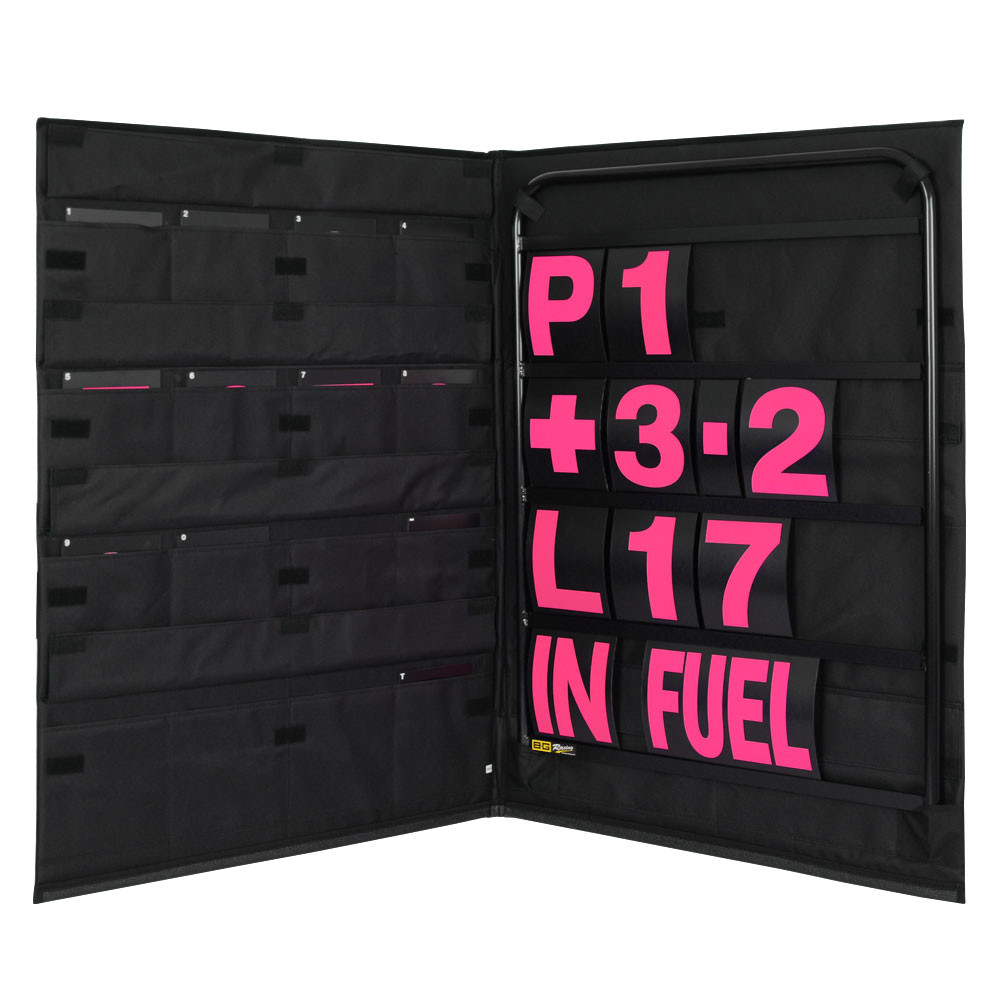 Kit pizarra aluminio negro con cifras rosas y bolsa de almacenaje - GT2i EspañaArray