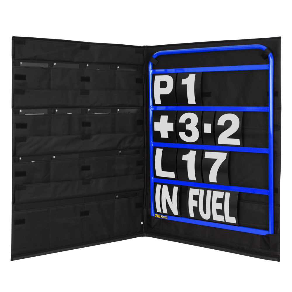 Kit panelado aluminio azul con cifras blancas y bolsa organizadora - GT2i EspañaArray