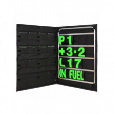 Kit pizarra aluminio con cifras verdes y bolsa de almacenaje