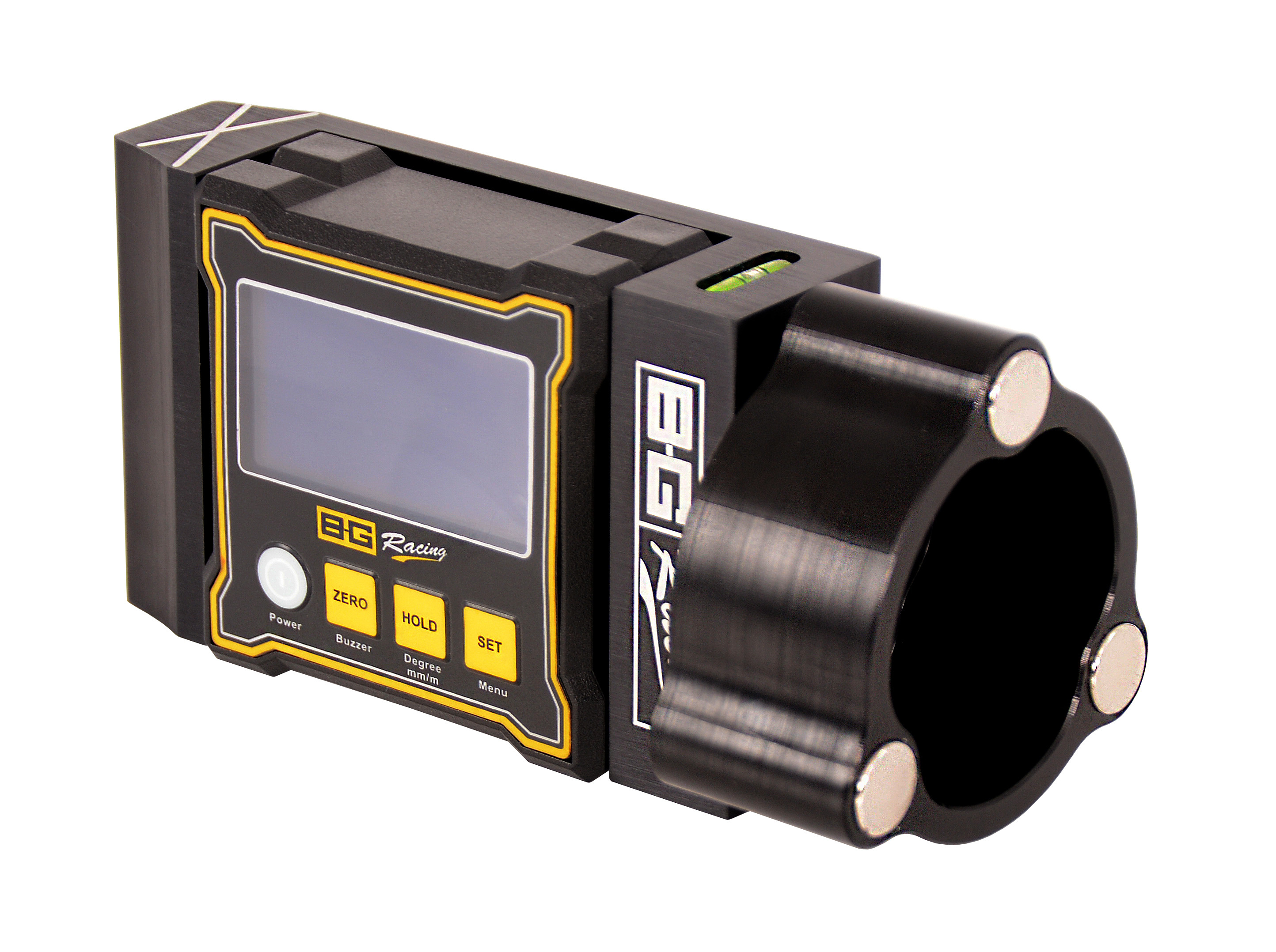 Nível de bolha digital com uma precisão de 0,1 graus, com suporte magnético e de alumínioArray
