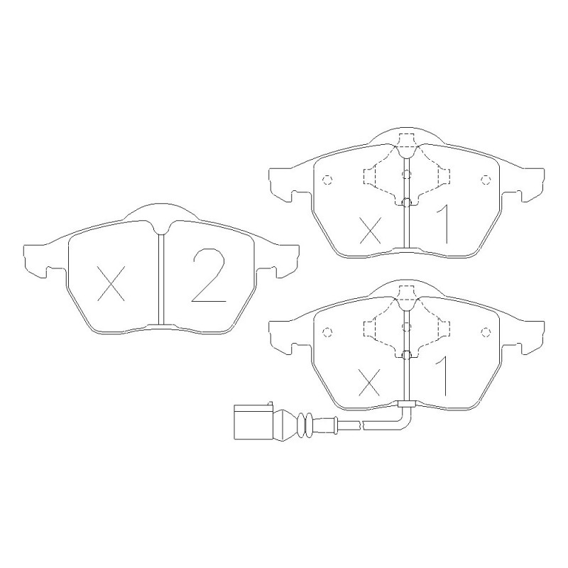 Pastilhas de travão dianteiras GT2i Club para BMW Série 3 (E46) M3 3.2i V6 1998-05 - Pinças de travão AteArray