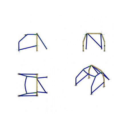 Arco SPARCO para Peugeot 205 Rally 1.3, 1.6 e 1.9 GTI de 1984 a 1993