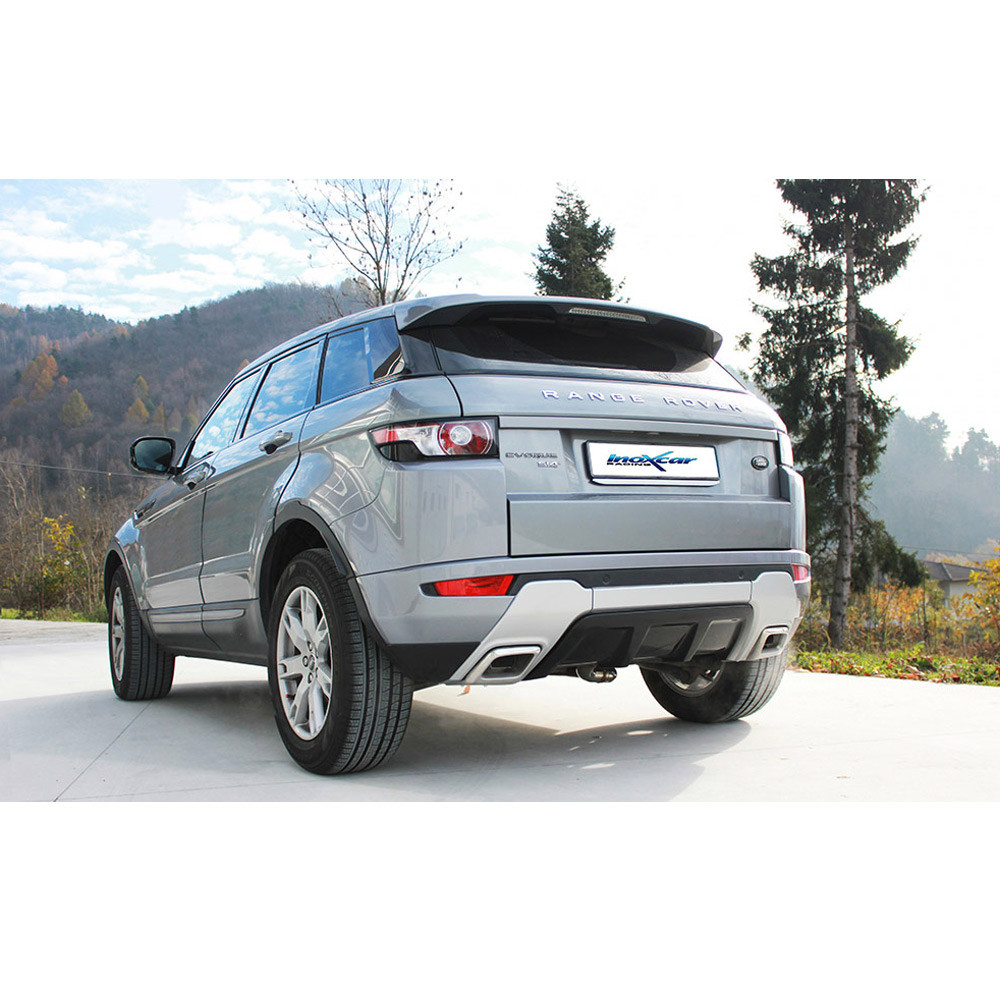 Escape Inoxcar Silencioso Trasero derecha+izquierda LAND ROVER EVOQUE 2.2 sd4 (190cv) después de 2011 2.0 (240cv)Array
