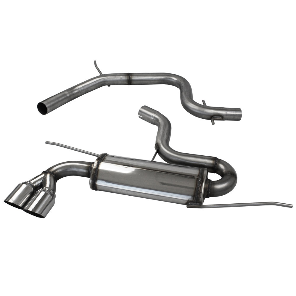 Catback 2x80mm Racing INOX VOLKSWAGEN GOLF 5 2.0 16V TFSI GTI 200HP-230HP 2004- diam.65Array