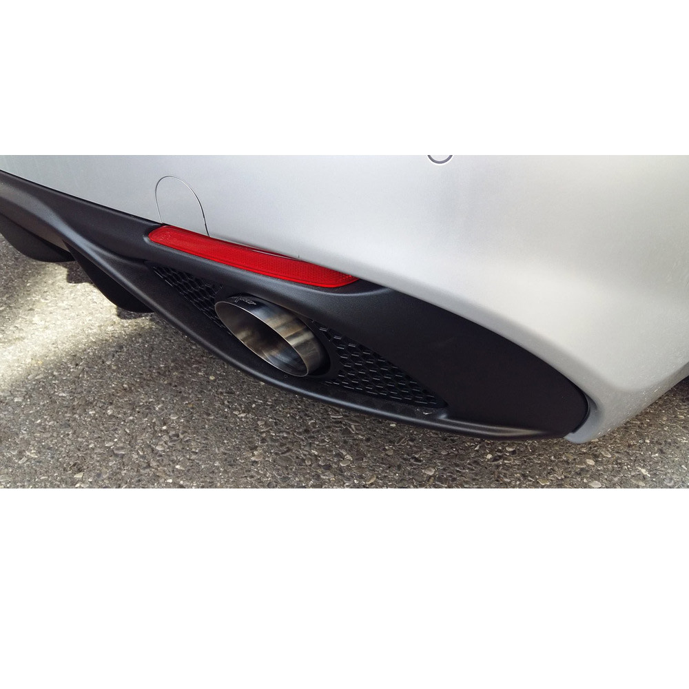 Tampa da extremidade em aço inoxidável 102mm Corrida ALFA ROMEO GIULIA Q4 VELOCE 2.0 Turbo 280hp 2016- diam.70Array