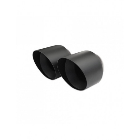Terminal de aço inoxidável 2x100mm cerâmica preta HONDA CIVIC 1.5 Turbo 182hp 2018-