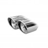 Terminal de aço inoxidável 2x90mm X-Race MINI COOPER F55-F56 2.0 S CABRIO 192hp 2014-