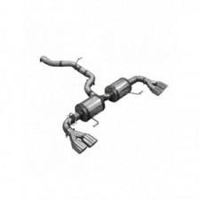 Terminal inox a válvula 2x80mm X-Race para AUDI S1 8X 2.0 TFSI 231cv QUATTRO Sportback 2014-