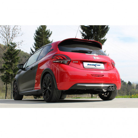 Catback 2x80mm Racing INOX PEUGEOT 208 1.6 16V TURBO GTI 30TH 208cv 2015- diám.55