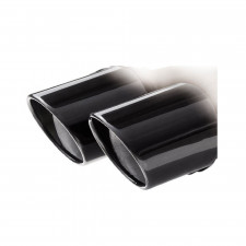 Tampa da extremidade em aço inoxidável 2x80mm X-Race preto VOLKSWAGEN GOLF 7 1.4 TSI 140-150hp 2013-