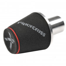 PIPERCROSS - Saída do filtro cónico em alumínio, comprimento 220 mm, diâmetro de entrada em alumínio 71 mm, diâmetro do filtro 1