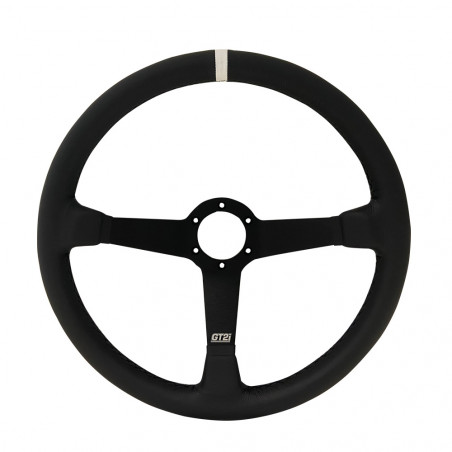 Volante GT2i Pro 380 Cuero Negro/ Brazos Negros Desplazado 65mm