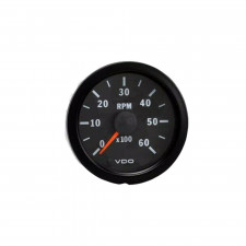 Cuentarrevoluciones VDO 6000 RPM Diámetro 52 Fondo Negro 4 / 6 / 8 Cilindros Diesel / Gasolina