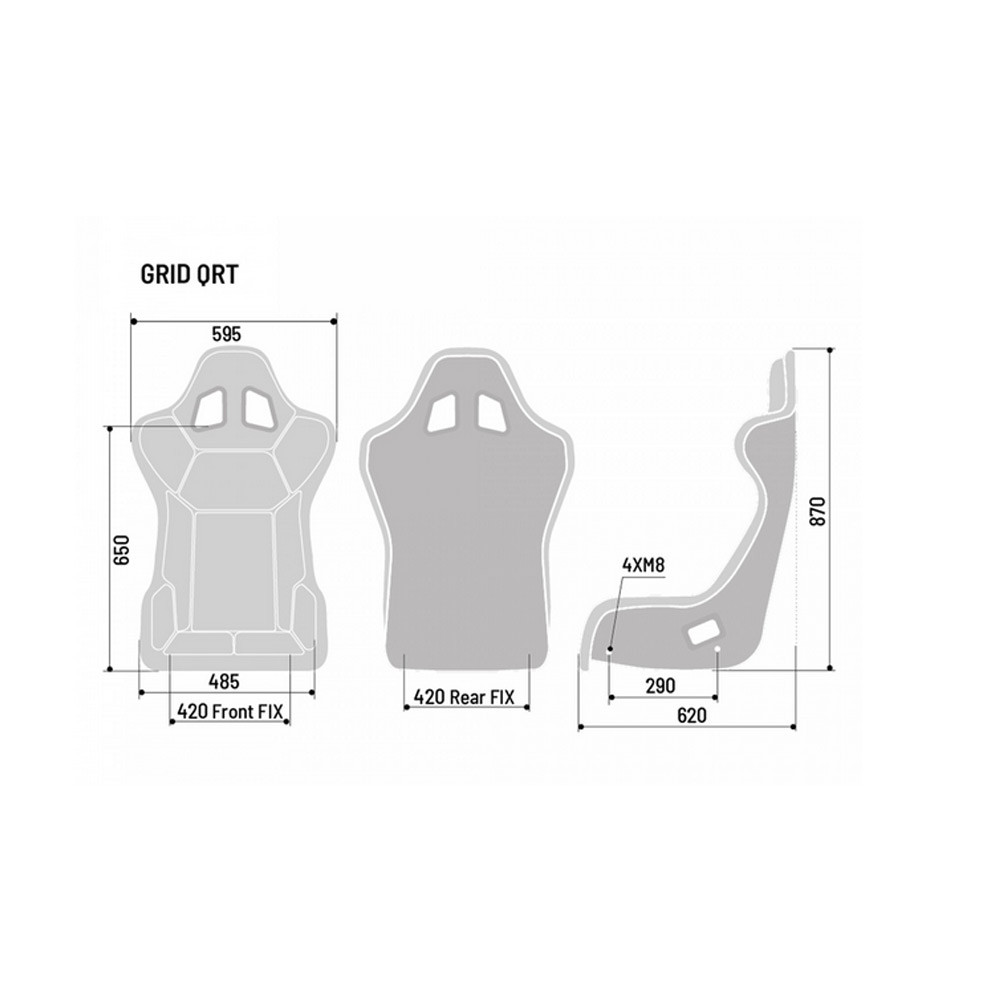 Asiento Baquet Sparco Grid Q Fibra FIAArray