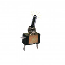 Interruptor ON / OFF Metal con LED Amarillo